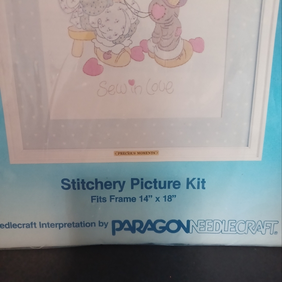 Precious Moments Stitchery Picture Kit 14"×18" Paragon Needlecraft 1984 - Picture 3 of 6